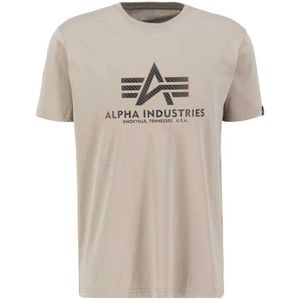 Alpha Industries Basic T Carbon Short Sleeve T-shirt Beige S Man
