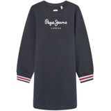 Pepe Jeans - Jurk - Marineblauw - 100% Katoen - Lange Mouwen