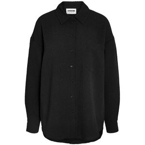Noisy May Ripple Oversized Long Sleeve Shirt Zwart L Vrouw