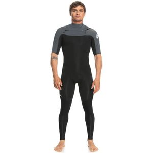Quiksilver Everyday Sessions 2/2 Mm Korte Mouwen Neopreen Pak Rits Op De Borst