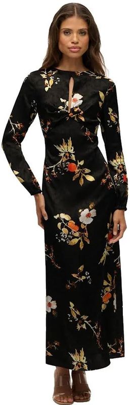 Superdry - Jacquard Maxi Jurk - Slim Fit - Lange Mouwen