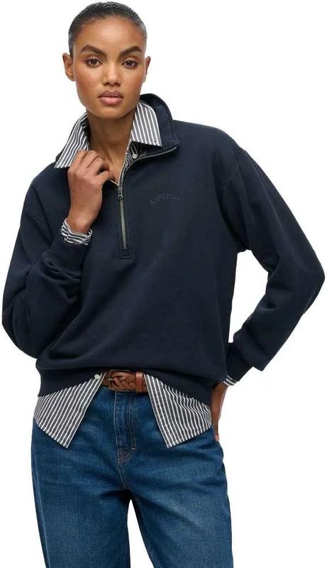 Superdry - Essential Logo - Sweatshirt - Met Halve Rits