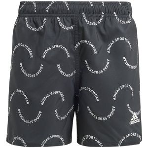 Adidas Wave Print Clx Swimming Shorts Zwart 15-16 Years Jongen