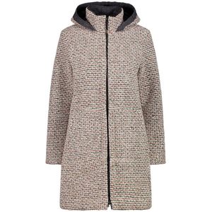 Cmp - Coat Fix Hood 32m1636 - Damesjas - Wolmix - Jacquardpatroon