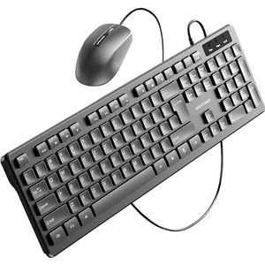 Vention - KTCB0-EN Toetsenbord - Zwart - Bedraad - Ergonomisch Ontwerp