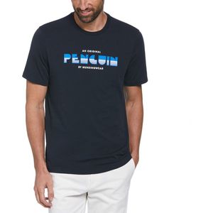 Original Penguin Graphic Hi Def Degrade Logo Short Sleeve T-shirt Blauw S Man