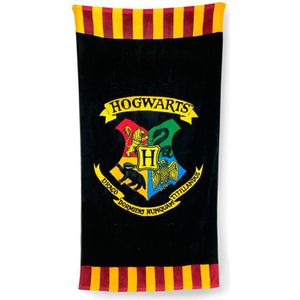 Groovy Harry Potter Hogwarts Cotton Towel Zwart