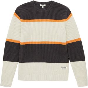 Tom Tailor 1037956 Striped Knit Sweater Grijs 164 cm