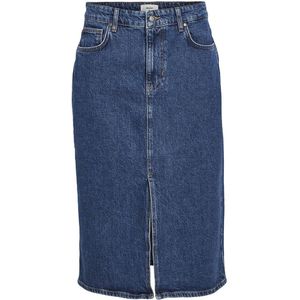 Object Ellen Denim Midi Skirt Blauw XS Vrouw