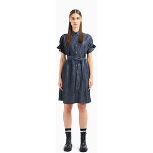 Armani Exchange 3dya64_y15pz Short Sleeve Dress Blauw 0 Vrouw