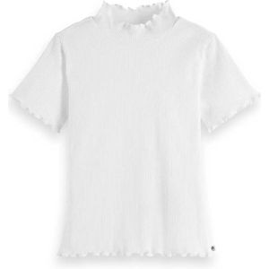 Scotch & Soda Core Mock Ribbed Slim Fit T-shirt Met Korte Mouwen