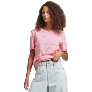 Superdry Vintage Script Style Emb T-shirt Roze XS Vrouw