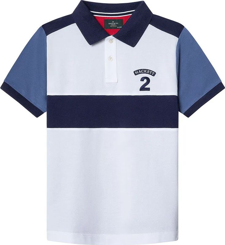 Hackett Londonvoor jongens. HK5600008 Polo nummer 2 wit (3Años= 97cm), Casual, Katoen, Korte mouwen, kinderkleding
