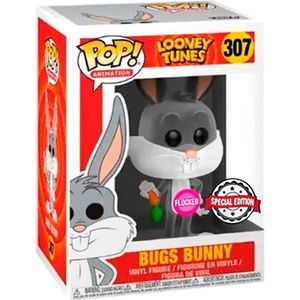 Funko Pop Looney Tunes Bugs Bunny Flocked Exclusive Figure Grijs