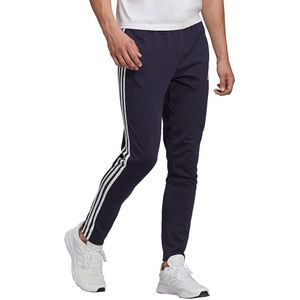 Adidas Essentials Single Jersey Tapered Open Hem 3-stripes Pants Blauw S / Regular Man