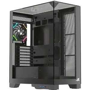 XYZ - X-CS-TRIFECTA-B - PC-behuizing - Zwart - Gehard Glas