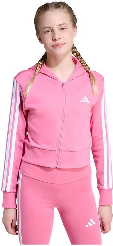 adidas - Essentials 3-Stripes - Hoodie - Zwart - Met Volledige Rits