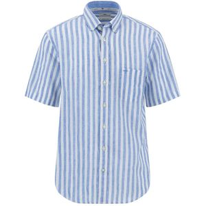 Fynch Hatton Summer Linen Stripes Overhemd Met Korte Mouwen