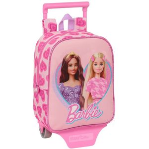 Safta Mini With Wheels Barbie Love Backpack Roze