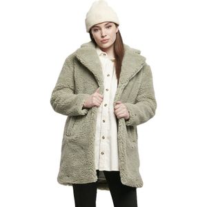 Urban Classics Oversized Sherpa-big Jacket Groen 4XL Vrouw