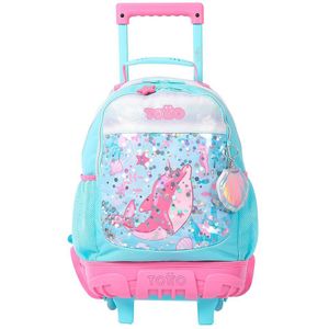 Totto Pink Ocean Mid 21l Backpack Blauw,Roze
