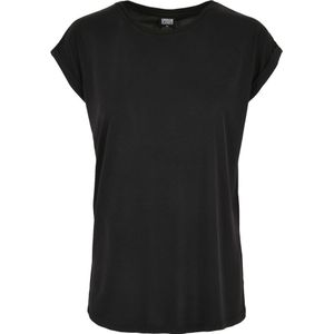 Urban Classics Modal Extended Shoulder Big Short Sleeve T-shirt Zwart 4XL Vrouw