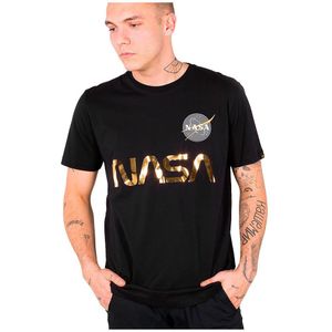 Alpha Industries Nasa Reflective Short Sleeve T-shirt Zwart L Man
