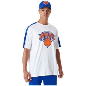 New Era Nba Colour Block Os New York Knicks Short Sleeve T-shirt Wit L Man