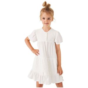 Garcia O44483 Short Sleeve Short Dress Beige 8-9 Years Meisje