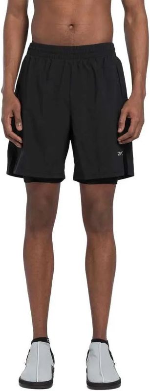 Reebok - Running 2-1 Korte Sportbroek - Zwart - Gerecycled Polyester