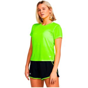 Under Armour Launch Short Sleeve T-shirt Geel L Vrouw
