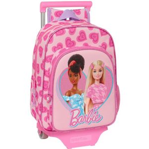 Safta With Trolley Wheels Barbie Love Backpack Roze