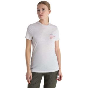 Icebreaker Merino 150 Tech Lite Iii Natural Run Club 2.0 Short Sleeve T-shirt Wit XL Vrouw