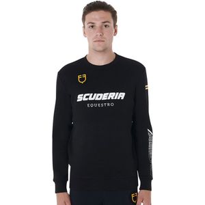 Equestro Scuderia Collection Round Neck Sweatshirt Zwart S Man