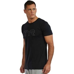 Tyr Ultrasoft Lightweight Tri Blend Tech Big Logo T-shirt Met Korte Mouwen