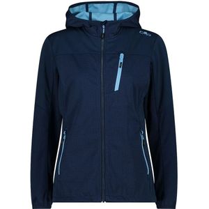 CMP - Damesjack - Softshell - Met Capuchon - Uniek Jacquardpatroon - Clima Protect