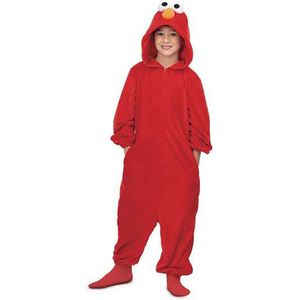 Viving Costumes Elmo Pajama Junior Custom Rood 10-12 Years
