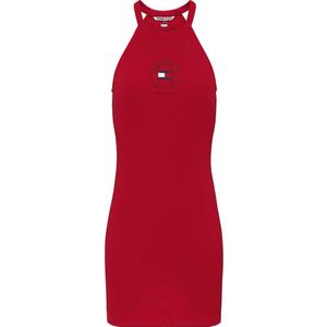 Tommy Jeans Timeless Circle Bodycon Sleeveless Dress Rood M Vrouw