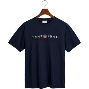 Gant Printed Graphic Short Sleeve T-shirt Blauw M Man