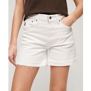Superdry Vintage Mid Rise Cut Off Shorts Beige 30 Vrouw
