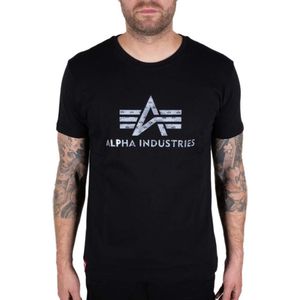 Alpha Industries 3d Camo Logo Short Sleeve T-shirt Zwart L Man