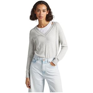 Pepe Jeans Donna V Neck Sweater Beige L Vrouw