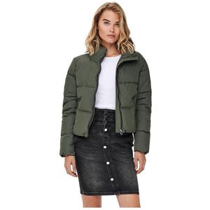 Only Dolly Short Puffer Jacket Groen M Vrouw