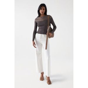 Salsa Jeans Sheer Detail Long Sleeve Trui