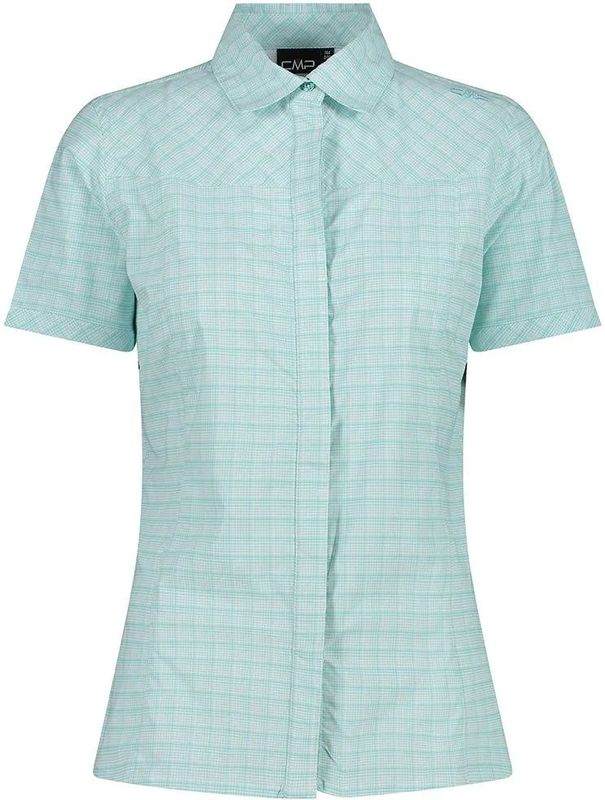 CMP - Geruit Damesoverhemd - Korte Mouwen - Stretch - Dry Function Technologie