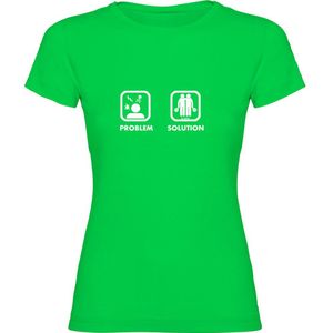 Kruskis Problem Solution Padel Short Sleeve T-shirt Groen XL Vrouw