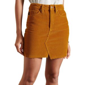 Superdry Denim Mini Skirt Geel 24 Vrouw