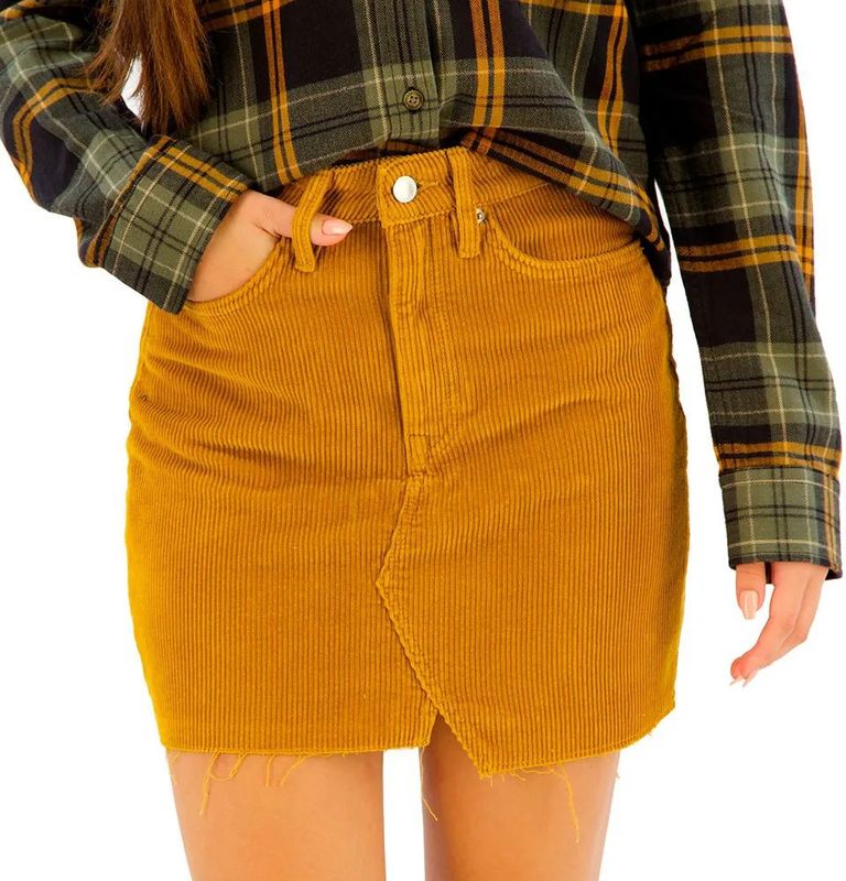 Superdry - Denim Rok - Blauw - Denim - Rits- en Knoopsluiting