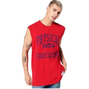 Superdry - College Vest - T-shirt - Zwart - Katoen