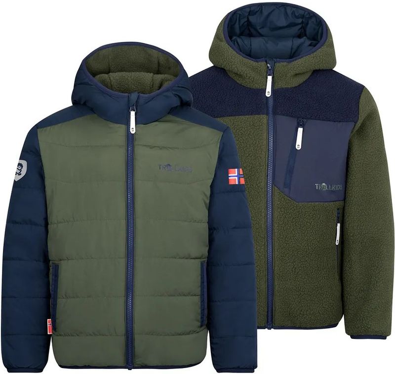 Trollkids - Sandvika Turnover - Jas - Winddicht - Gewatteerd - Sherpa Fleece